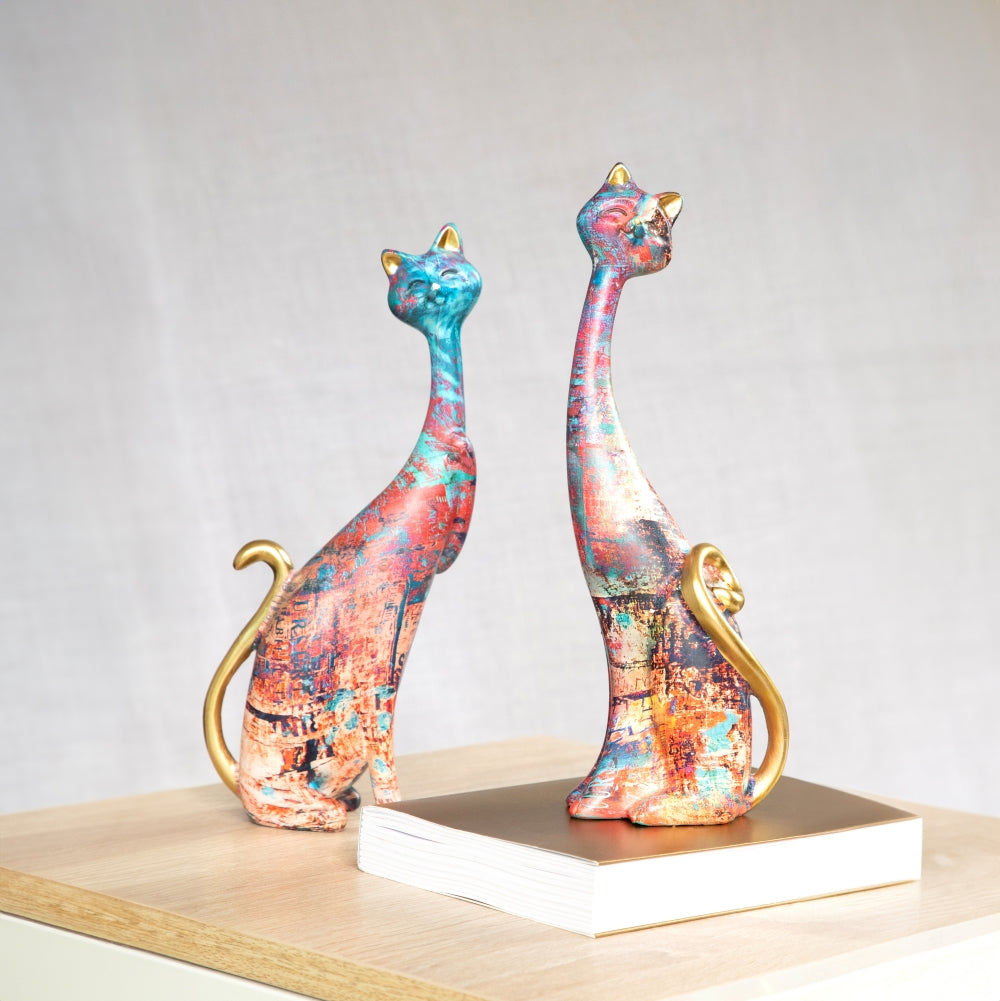 Abstract Cat Decor Display Pieces (2 Piece Set)