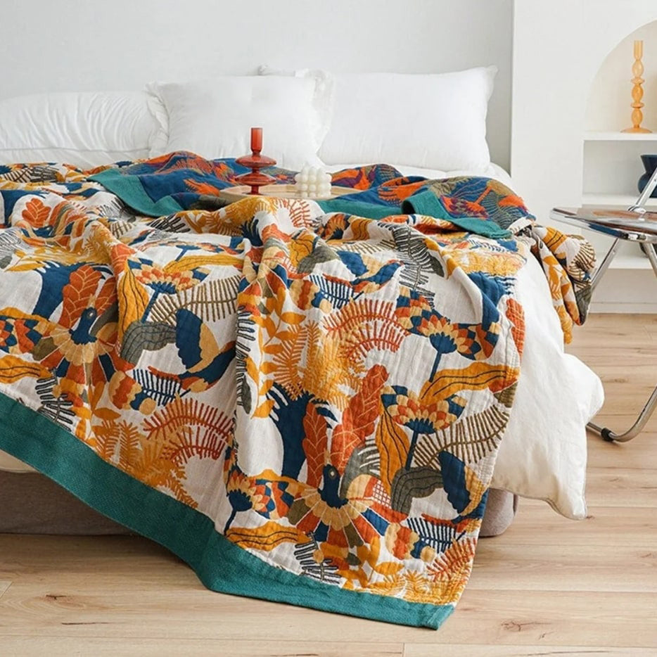 Birds of Paradise Throw Blanket