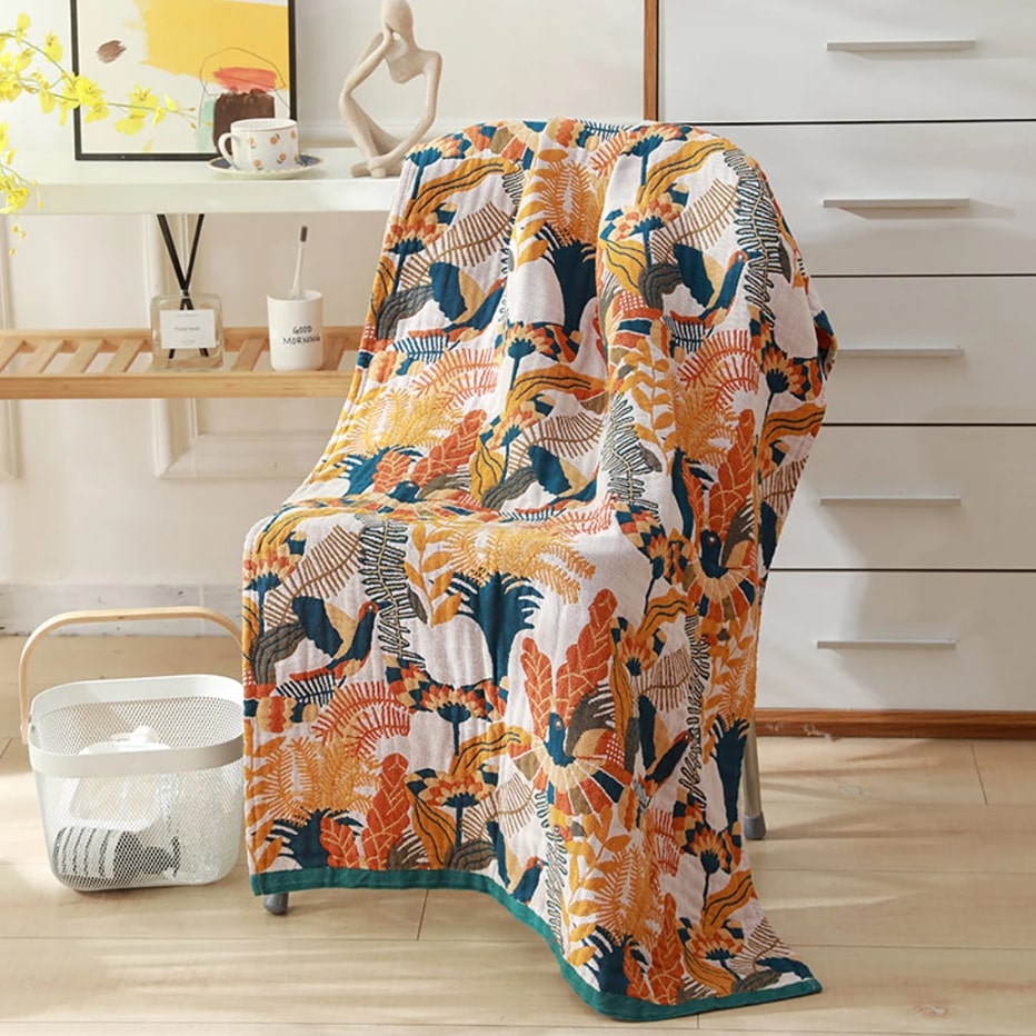 Birds of Paradise Throw Blanket