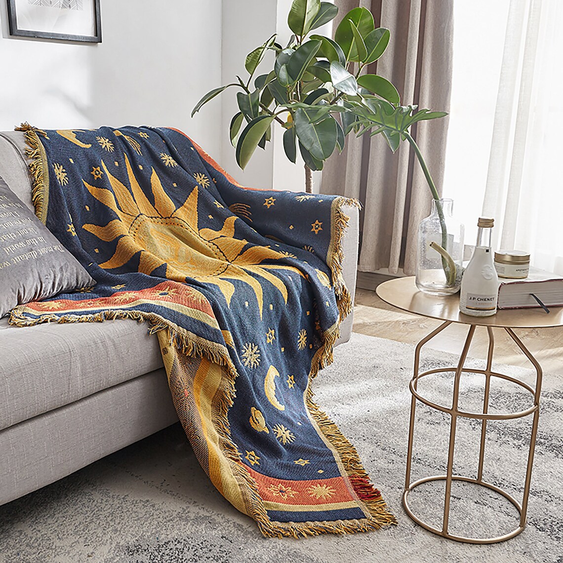 Bohemian Sun Throw Blanket