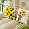 Embroidered Sunflower Cushion Covers