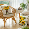 Embroidered Sunflower Cushion Covers