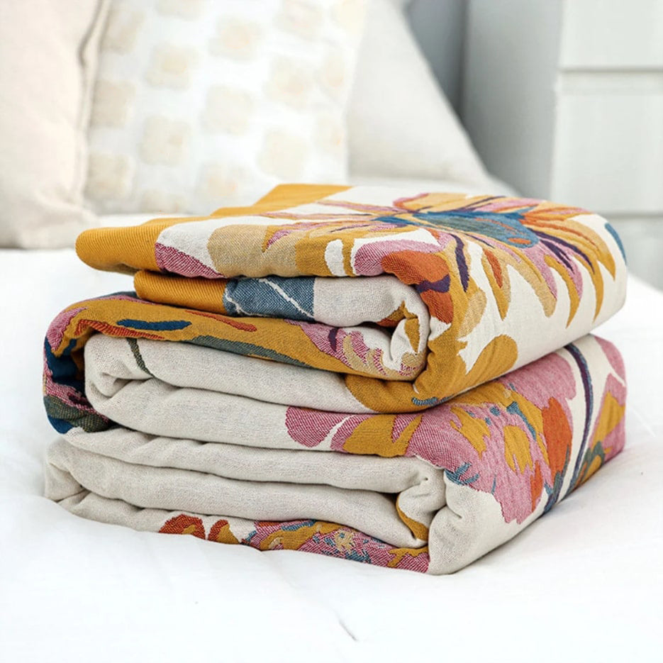 Floral Haven Throw Blanket