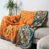 Reversible Floral Nordic Throw Blanket