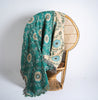 Green Bohemian Style Throw Blanket