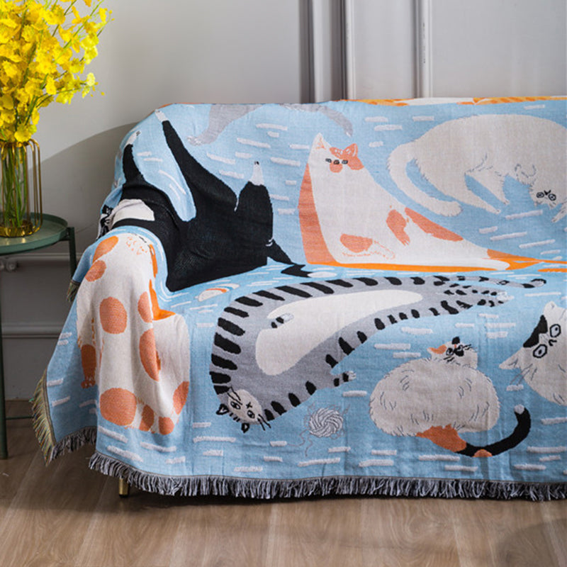 Kawaii Cat Throw Blanket