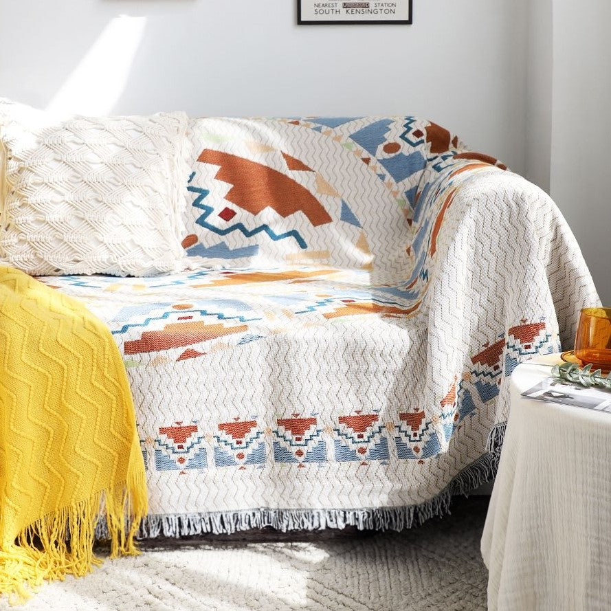 Geometric Throw Rustic Aztec Throw Blanket - Bow And Snow – Bow & Snow