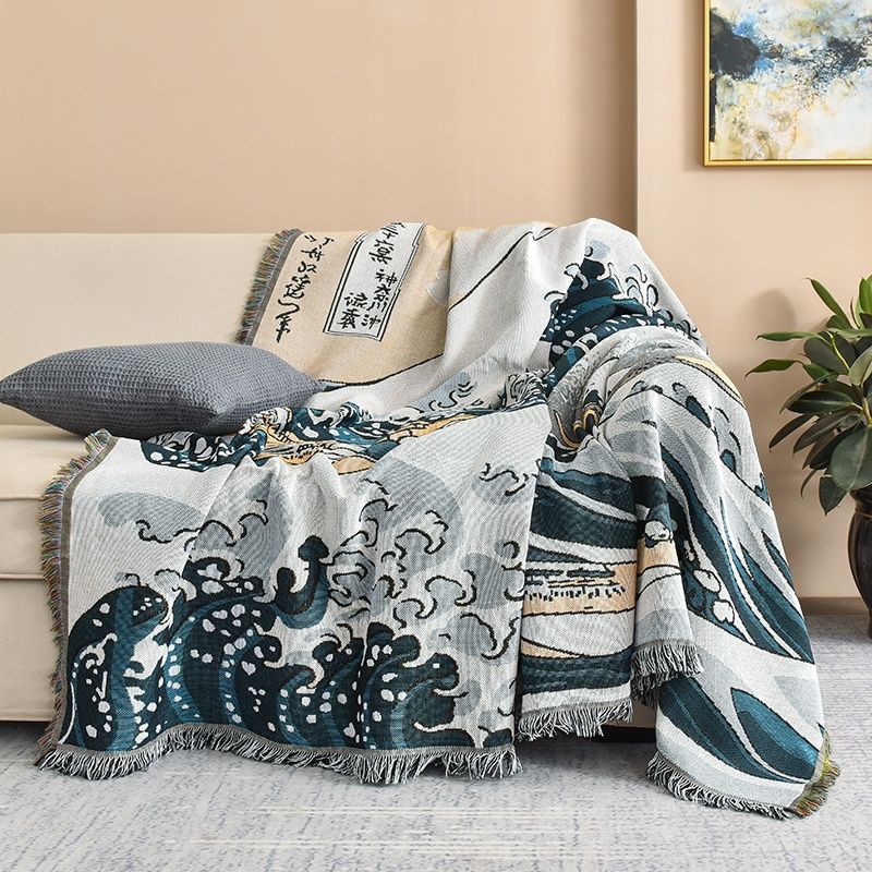 The Great Wave Throw Blanket