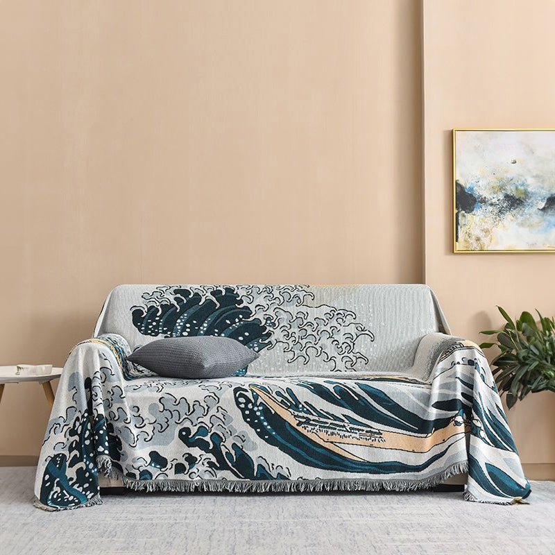 The Great Wave Throw Blanket