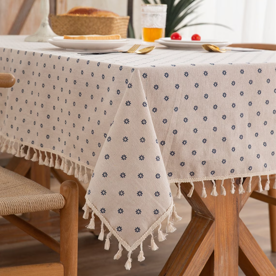 Blue Blossom Tablecloth