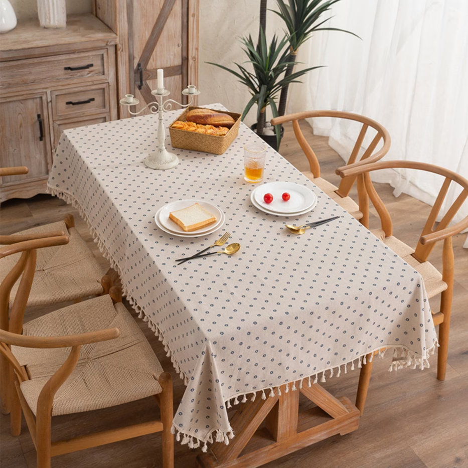 Blue Blossom Tablecloth