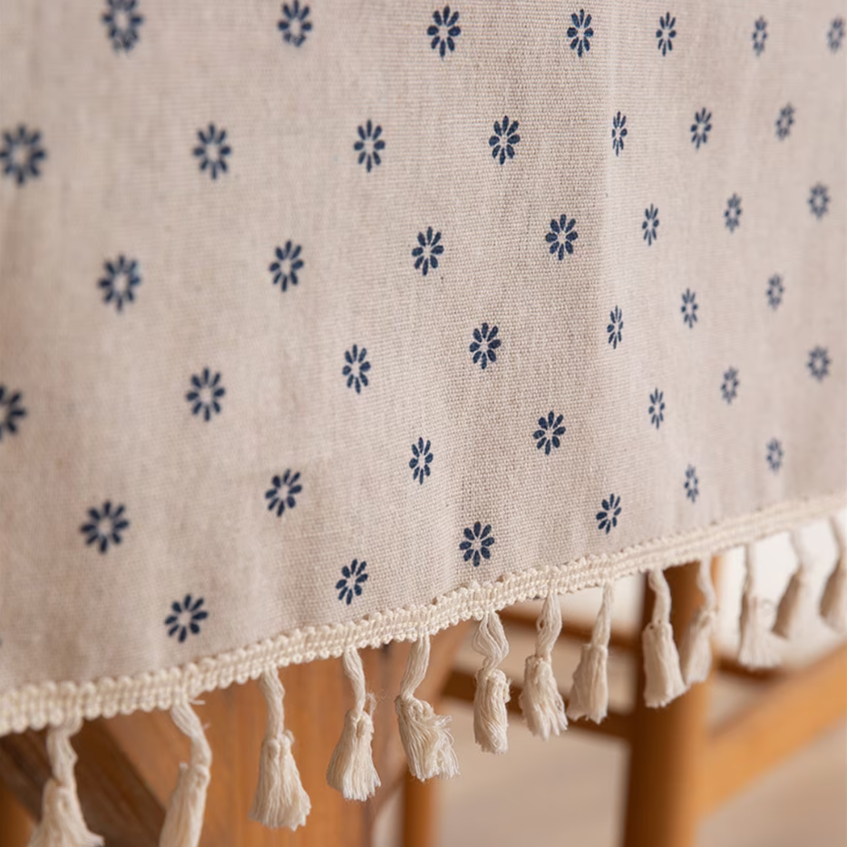 Blue Blossom Tablecloth