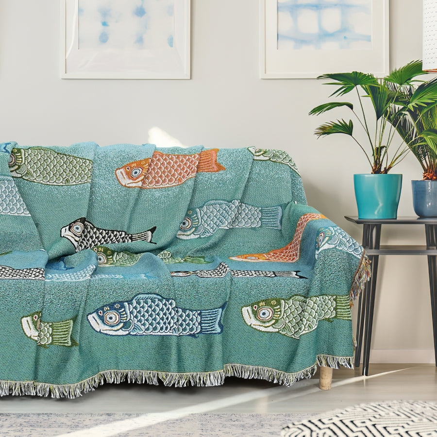 Carp Fish Throw Blanket