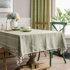 Striped Green Tablecloth