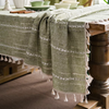 Striped Green Tablecloth