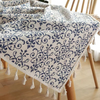 Vintage Blue Victorian Tablecloth