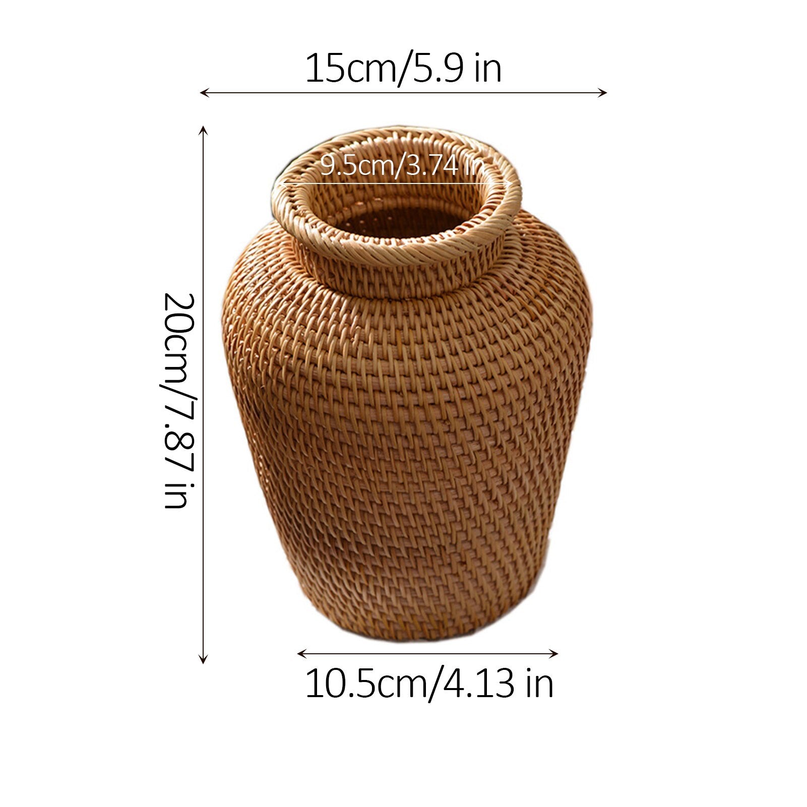 Woven Rattan Vase